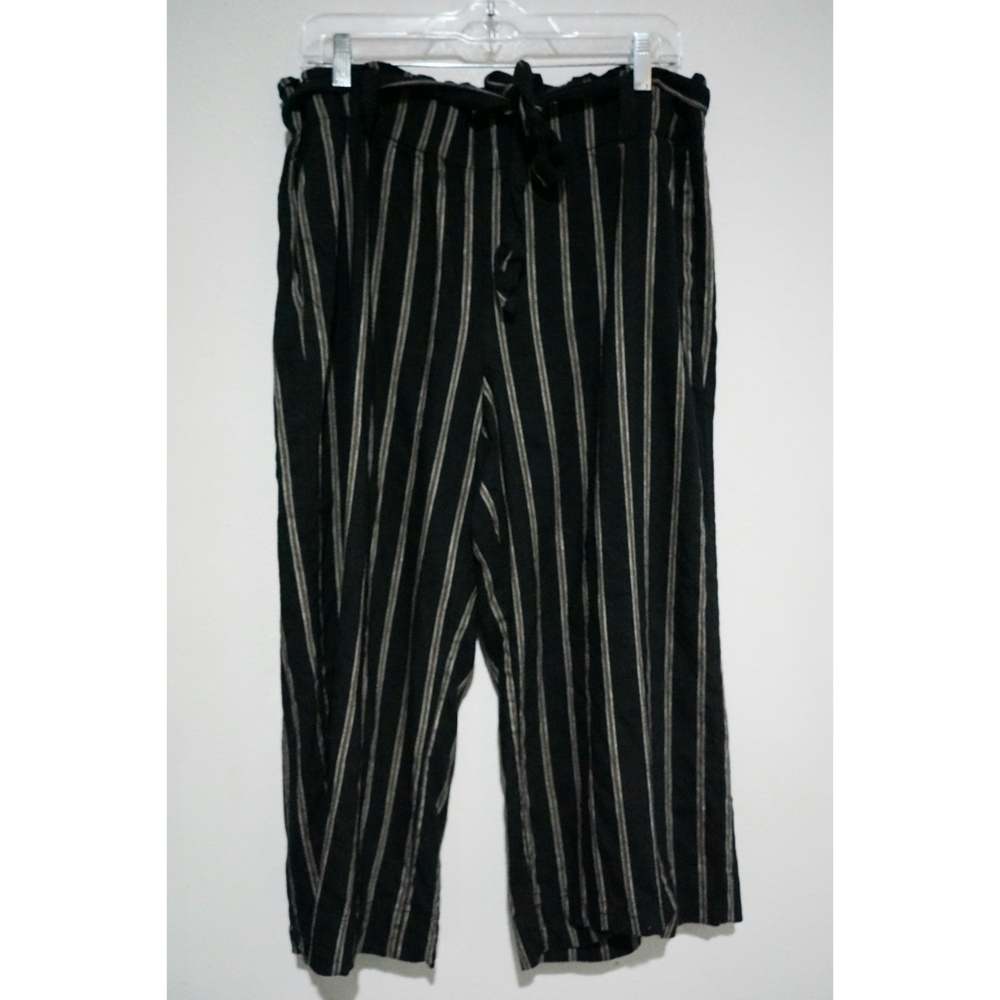J. Jill Paperbag Waist Wide Leg Striped Pants LP
